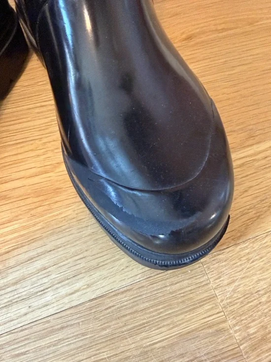 Michael Kors Brown and Black MK Logo Tall Rain Boots - Picture 5 of 10